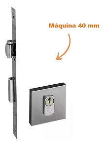 Fechadura Rolete Pivotante Pado Escovada Acetinada 40mm 453