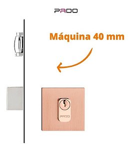 Fechadura Rolete Porta Pivotante Pado Rose Máquina 40 Mm 453