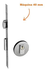 Fechadura Rolete Porta Pivotante Pado Inox Escovada 40mm 454