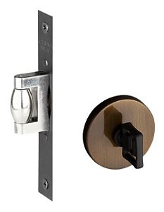 Fechadura Trava Rolete Pivotan. Banheiro Pado Antique Bronze