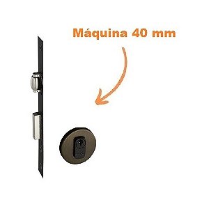 Fechadura Rolete Porta Pivotante Pado Antique Bronze 40mm Bx