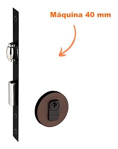 Fechadura Rolete Porta Pivotante Pado Corten Marrom 40mm 454