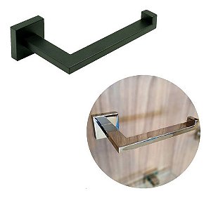 Papeleira Eterna Porta Papel Higienico Inox Preto Cor Preto