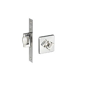 Fechadura Trava Rolete Pivot Banheiro Wc Pado Inox Cromada