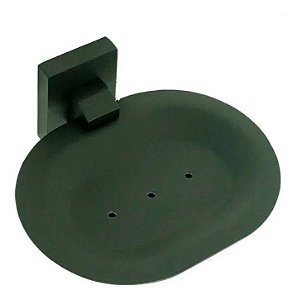 Saboneteira Parede Italy Line Banheiro Eterna Inox Preto