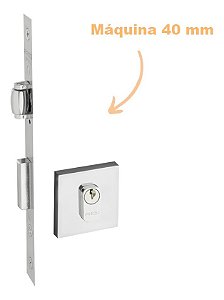 Fechadura Rolete Porta Pivotante Pado Cromada Máquina 40 Mm