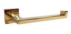 Papeleira Papel Higiênico Dourada Dourado Eterna Inox Gold