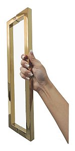Puxador Inox Dourado Porta Abrir Correr Pivotante Df992 30cm
