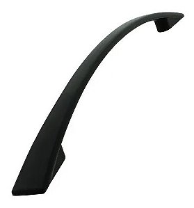 Puxador Italy Line Preto Fosco 2092 Metal 96mm C/ Parafusos