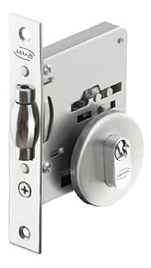 Fechadura Rolete Pivotante Imab 2787 Redonda Escovada Acetin