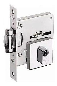 Fechadura Rolete Pivotante Imab 2791 Quadrada Cromada Polido