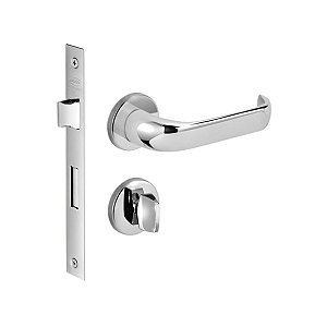 Fechadura Duna Porta Banheiro Cromada Imab Tranqueta 40mm