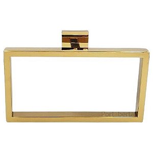 Porta Toalha Toalheiro Argola Dourado Italy Eterna Inox Gold