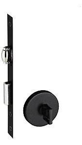 Fechadura Rolete Banheiro Wc Pivotante Pado Preta Preto 55mm