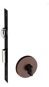 Fechadura Rolete Banheiro Pivotante Pado Corten Marrom 55mm