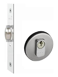 Fechadura Trava Rolete Pivotante Pado Inox Escovado Redonda