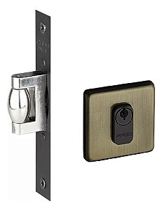 Fechadura Trava Rolete Pivotante Pado Antique Bronze Oxidado