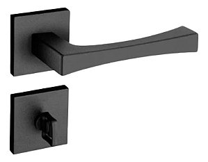 Fechadura Porta Banheiro Wc Pado Vivaldi Preta Preto 55mm
