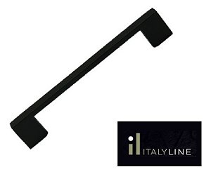 Puxador Preto Fosco Il 950 Italy Line Metal 160mm C/ Paraf