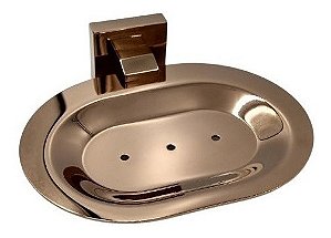 Saboneteira De Parede Red Gold Eterna Italy Line Inox