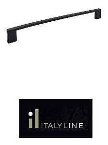 Puxador Preto Fosco Il 950 Italy Line Metal 192mm + Paraf