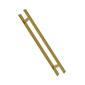 Puxador Porta Dourado Gold Duplo Inox Italy Df926 1 Mt 100cm