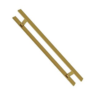 Puxador Porta Dourado Gold Duplo Inox Df926 1,20 Mts 120 Cm