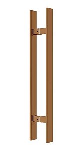 Puxador Porta Red Gold Duplo Inox Italy Df926 80 Cm 800 Mm