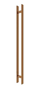 Puxador Porta Red Gold Duplo Inox Italy Df926 1,20 Mts 120cm