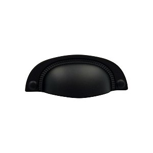 Puxador Concha Vivaro 222 Preto Fosco Italy L. 64mm Recart.