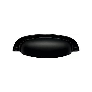 Puxador Concha Vivaro 222 Preto Fosco Italy L. 96mm Recart.