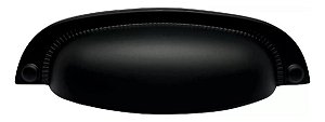 Puxador Concha Vivaro 222 Preto Fosco Italy L. 96mm Recart.