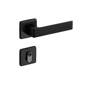 Fechadura Porta Externa Tess Preto Fosco Imab 40mm Cilindro