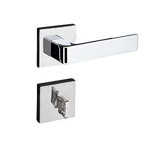 Fechadura Porta Banheiro Wc Pado Modena Cromada 55mm Quadrad