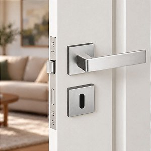 Fechadura Porta Interna Quarto Pado Modena Escovada 55mm Cra