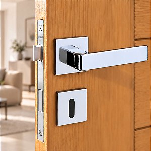 Fechadura Porta Interna Quarto Modena Pado Cromada 55 Mm