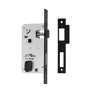 Fechadura Pado Maquina Avulsa Externa + Miolo 40mm Preta
