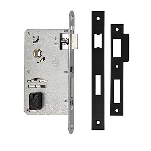 Fechadura Pado Maquina Avulsa Externa 55mm Preta + Miolo