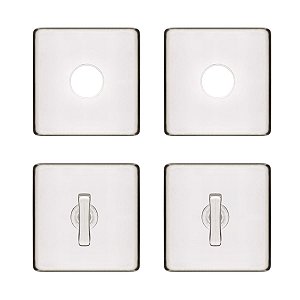 Kit Roseta Avulsa Fechadura Pado Banheiro Inox Polido Rq2