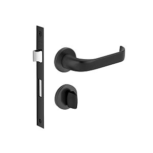 Fechadura Porta Banheiro Duna Preta Preto Fosco Imab Wc 40mm