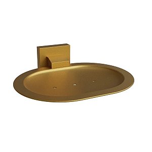Porta Sabonete Dourada Gold Matte Eterna Italy Line Inox