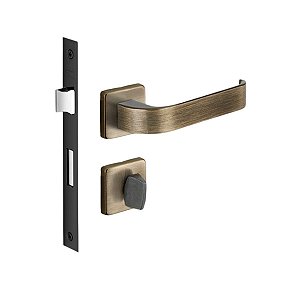 Fechadura Banheiro Odin Imab Antique Ouro Velho 40mm
