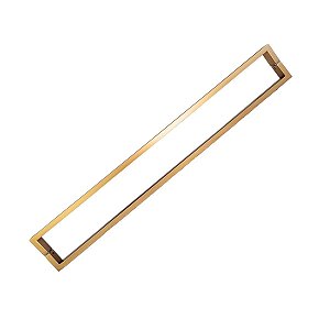 Puxador Duplo P/ Porta Df905 800mm Dourado Matte Fosco Italy
