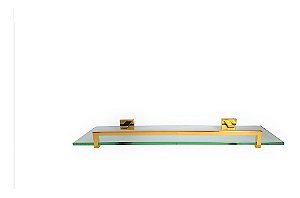 Porta Shampoo Prateleira Gold Dourada Eterna Italy Line Inox