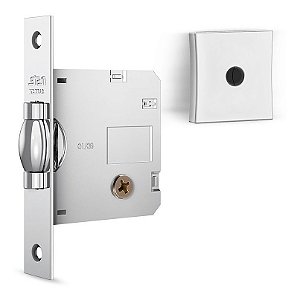 Fechadura Rolete Pivotante Stam 1005 Cromada Tetra Quadrada