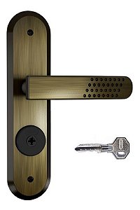 Fechadura Externa Stam 1800/21 Tetra Antique Ouro Velho Esp