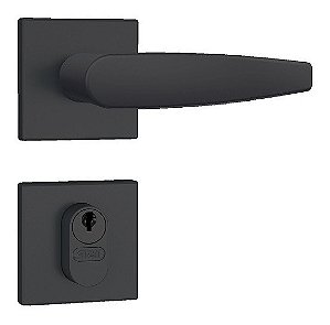 Fechadura Para Porta Externa Stam 803/33 Preta Preto 40mm