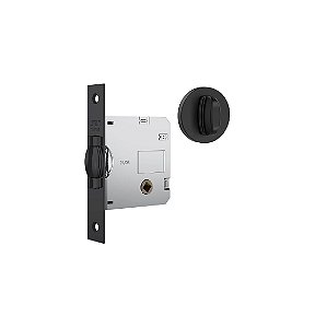 Fechadura Rolete Banheiro Pivotante Stam 1025 Redonda Preta