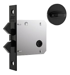 Fechadura Para Porta De Correr Banheiro Wc Stam 1006s Preta