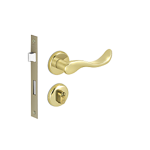 Fechadura Porta Externa Magie Imab Dourada Oa Latão 55mm